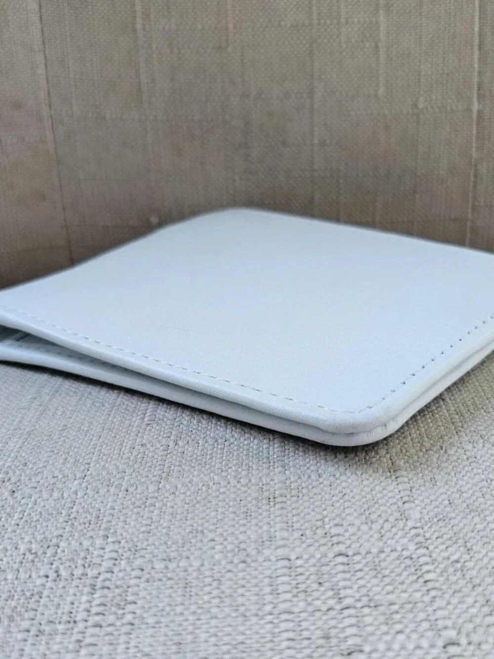 White Billfold Handmade Wallet Bifold Card Holder Purse Genuine Leather Purse